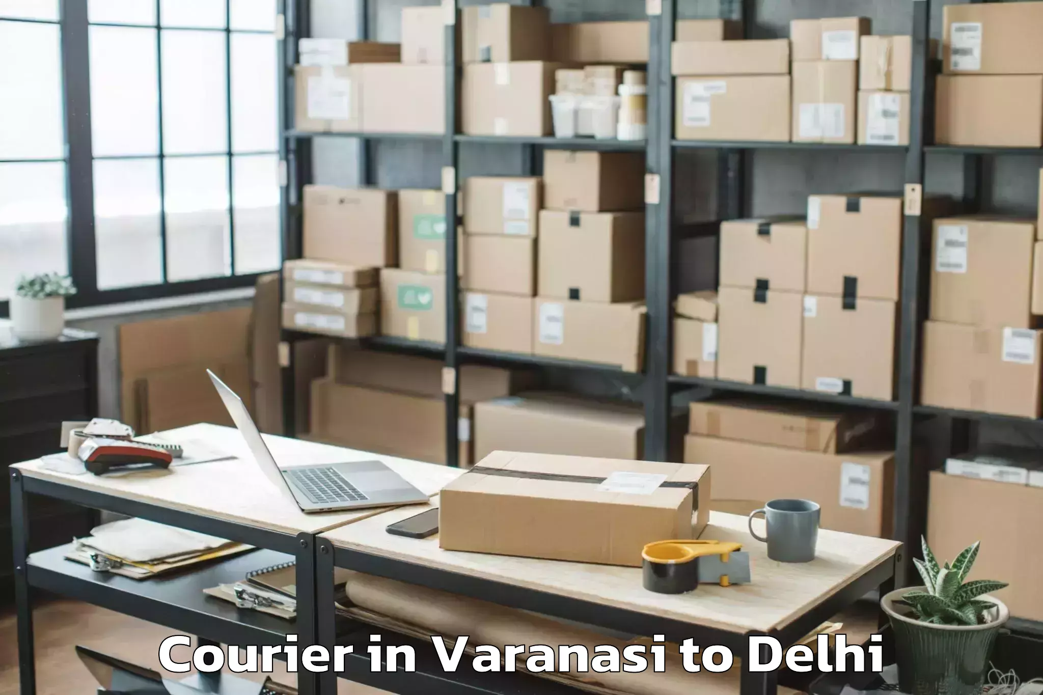 Varanasi to Flatted Factory Complex Okhla Courier